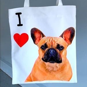 French Bulldog Art Canvas Bag